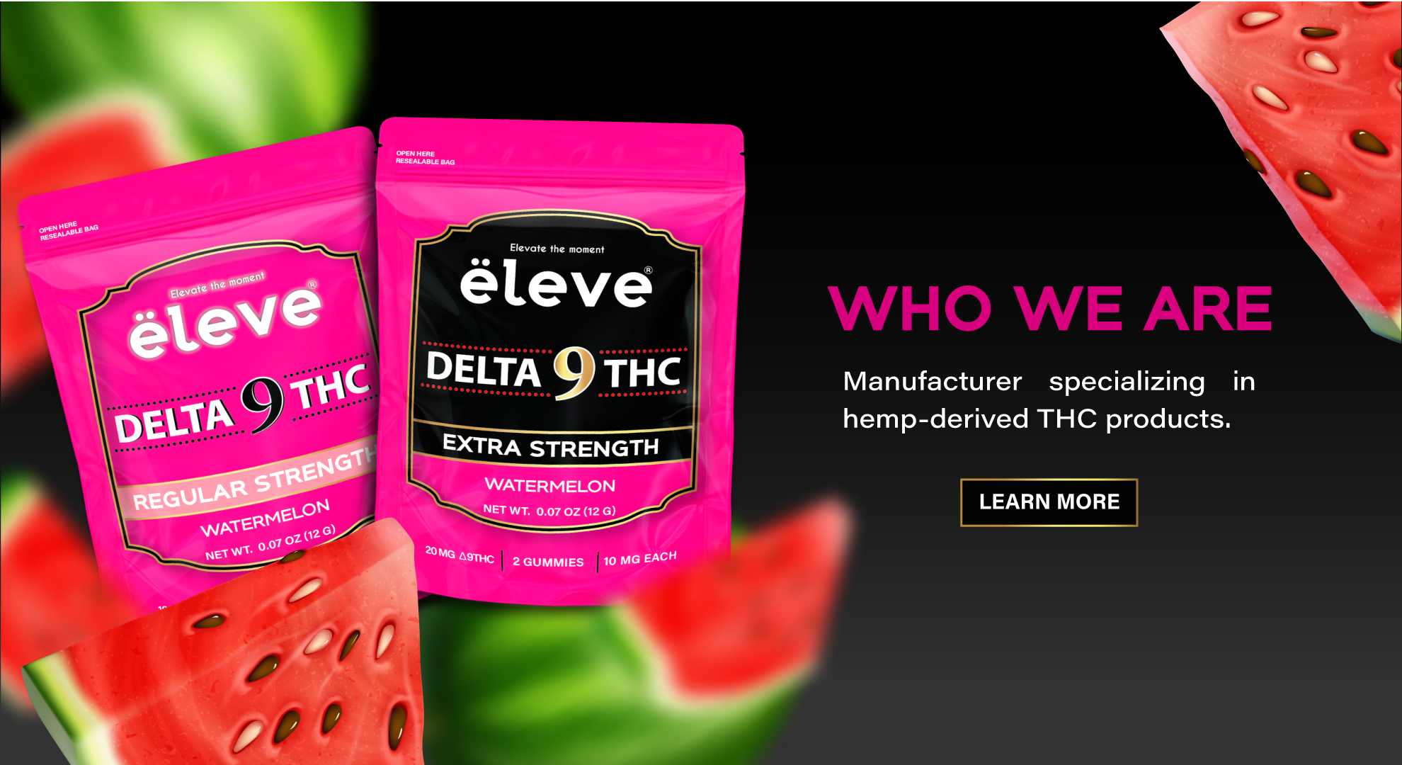 Who we are: manufacturer specializing in hemp-derived THC products